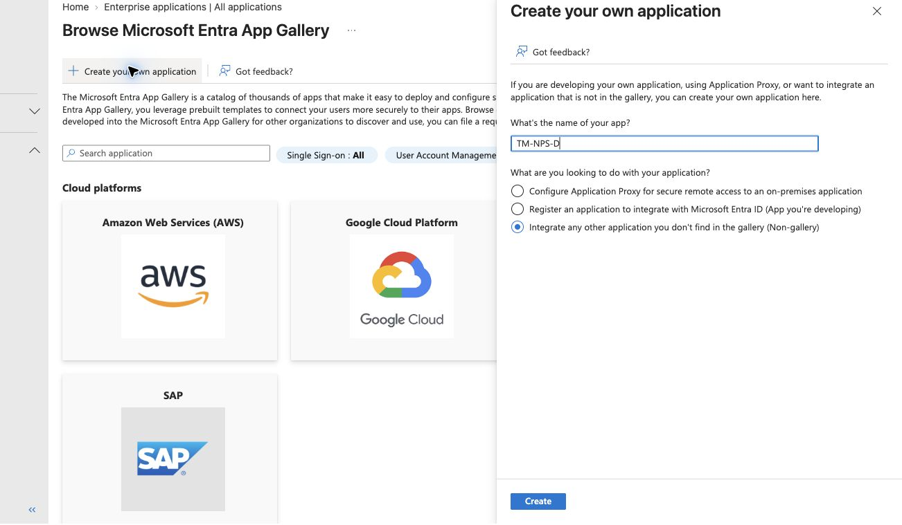 Create a non-gallery SAML application