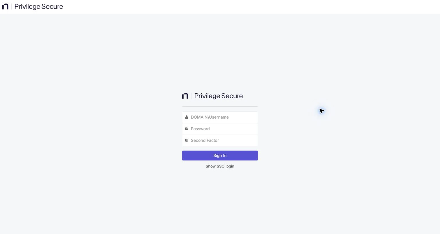 NPS-D local login with Show SSO login