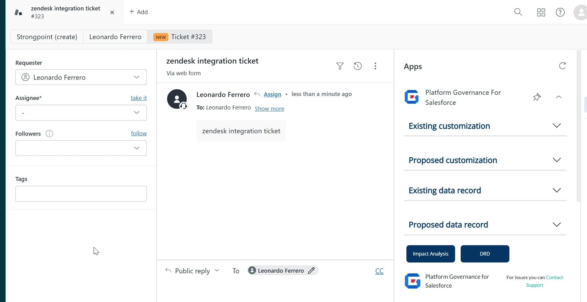 Integration After Create Zendesk Ticket