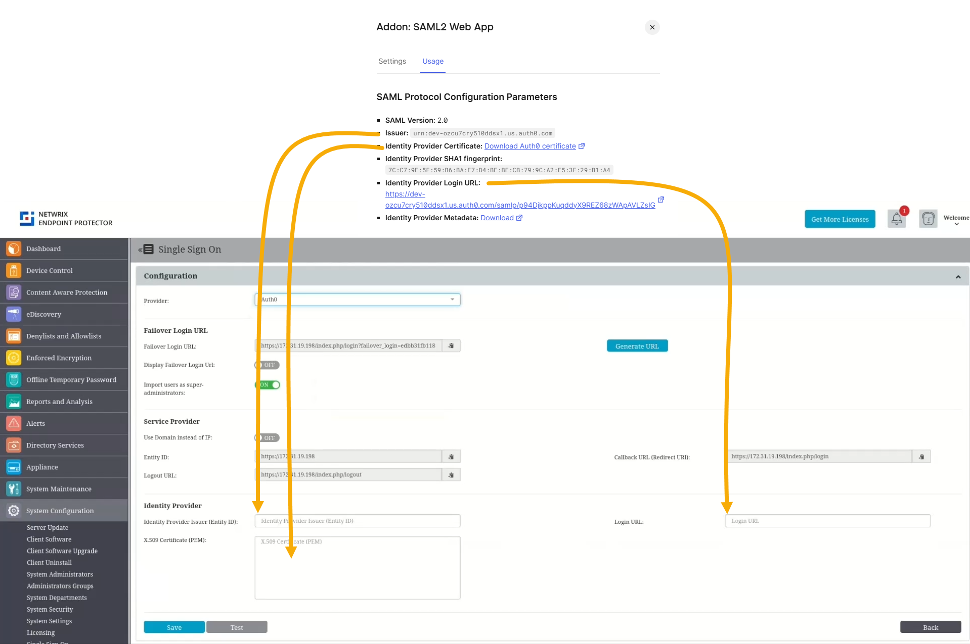 Obtain SAML Values from Auth0