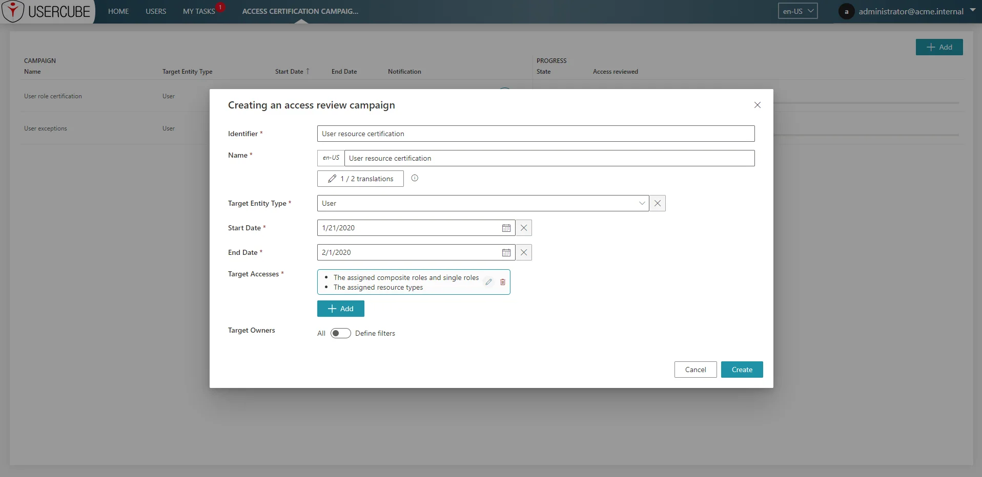 CampaignCreation