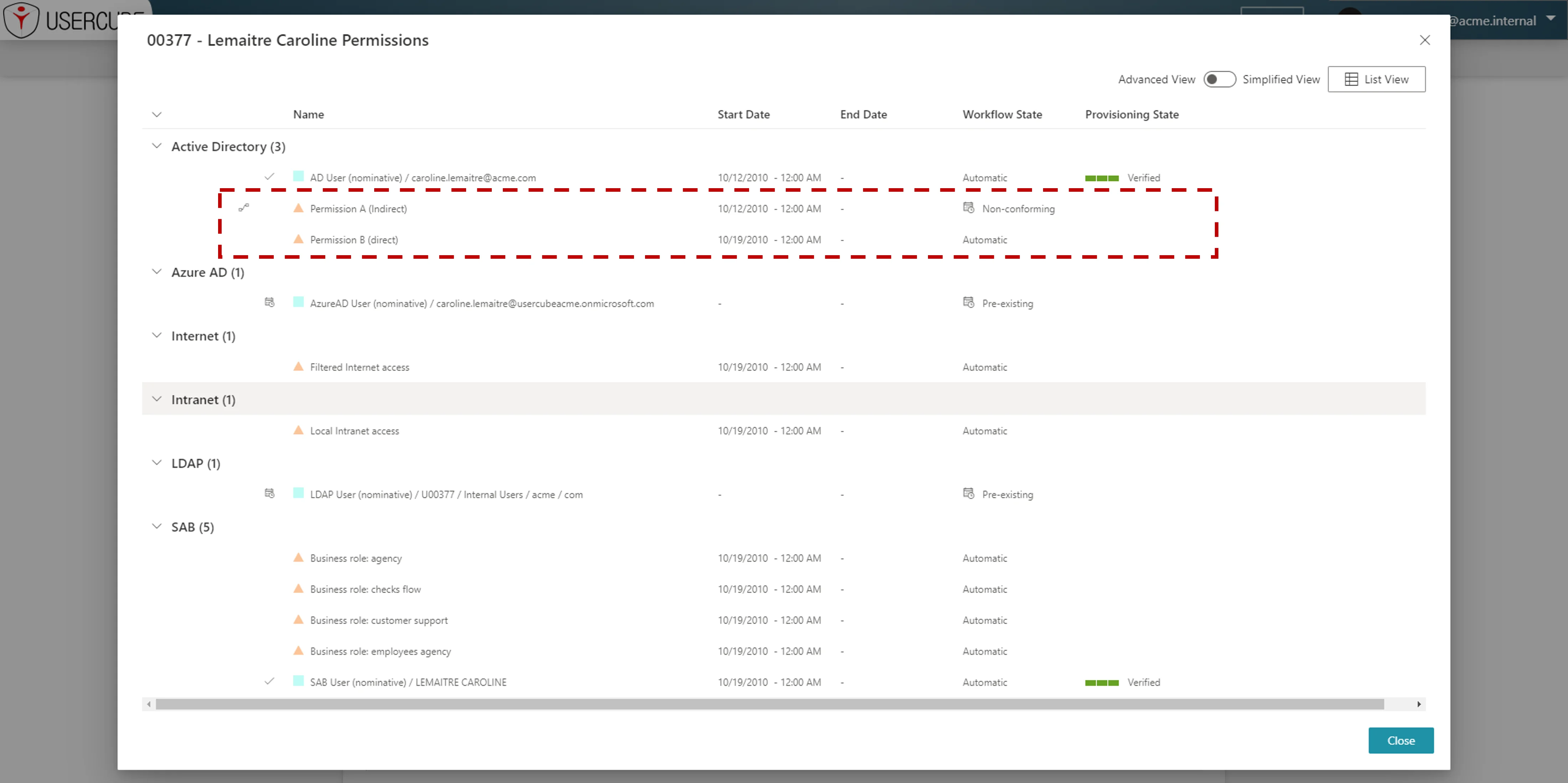 Indirect Permissions