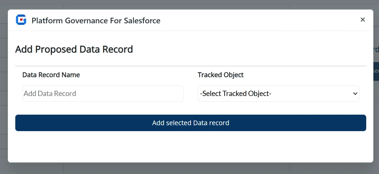 Add Proposed Data Record