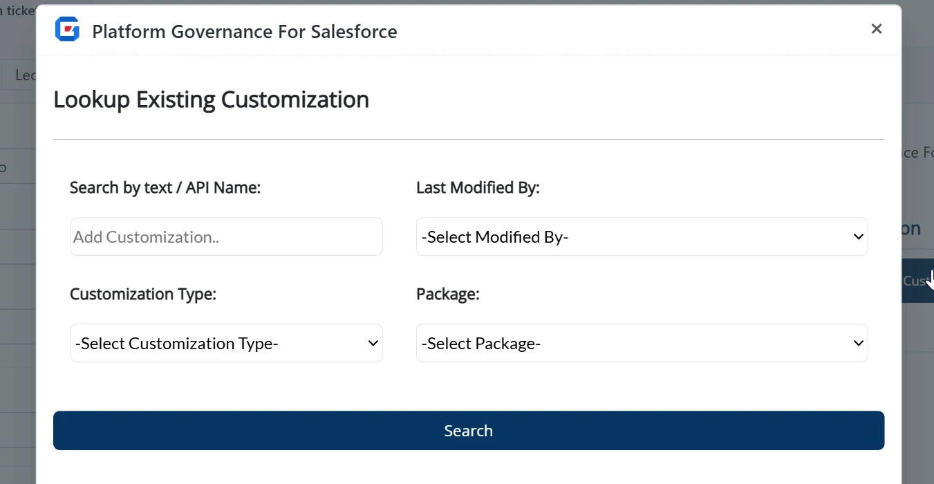 Customization Lookup