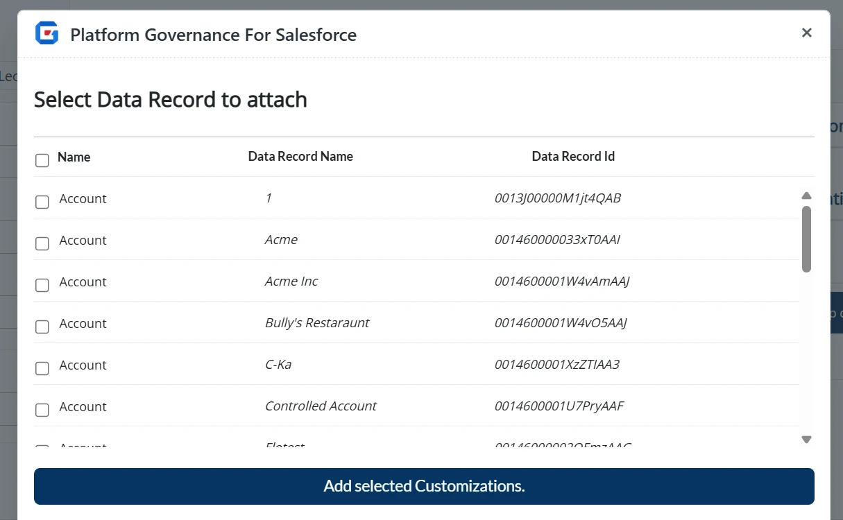 Lookup Data Records Result