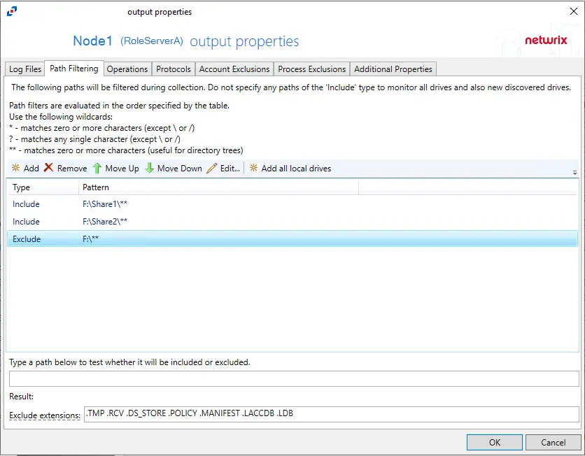Multi Role WinCluster Output Properties