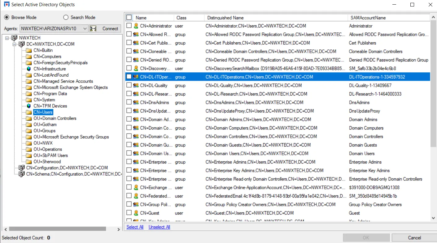 Select Active Directory Objects Window | Netwrix Product Documentation