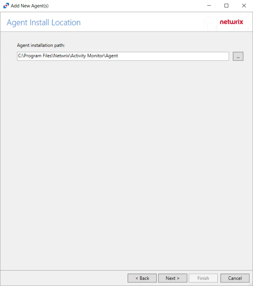 Agent Installation Path page