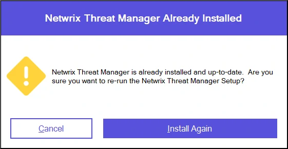 Netwrix Threat Manager installer — Move Database option