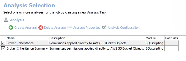 Analysis Tasks for the AWS_BrokenInheritance Job