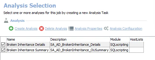 Analysis Tasks for the AD_BrokenInheritance Job