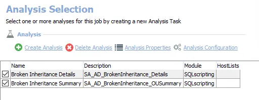 Analysis Tasks for the AD_BrokenInheritance Job
