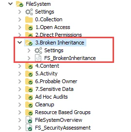 3.Broken Inheritance &gt; FS_BrokenInheritance Job in the Jobs Tree