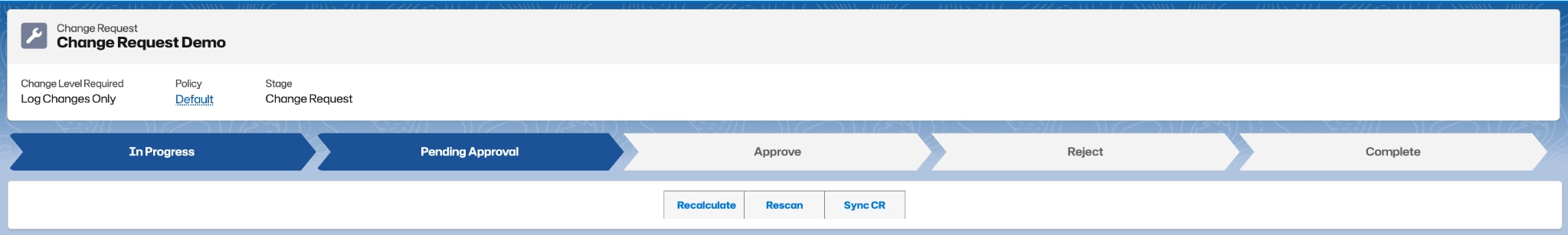 Change Request Pending Approval