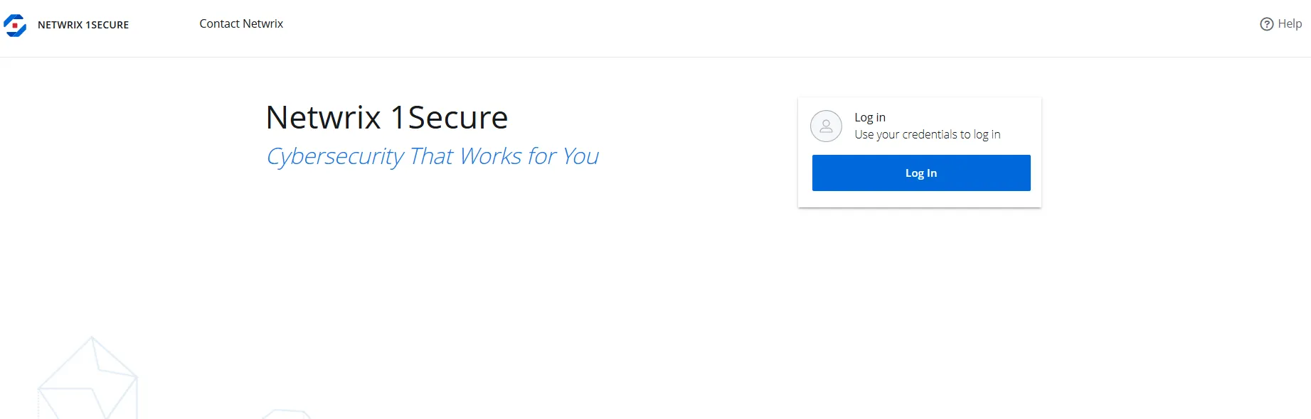 Log In page