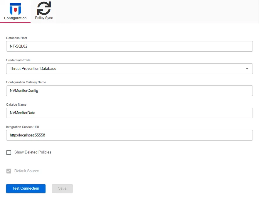 Netwrix Integration Details on the Configuration tab