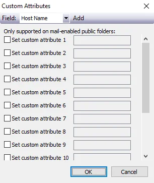 Custom Attributes Window
