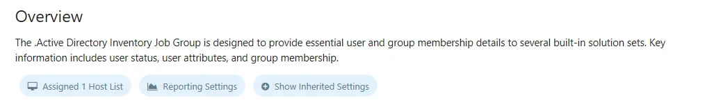 Overview section of Job Group description page