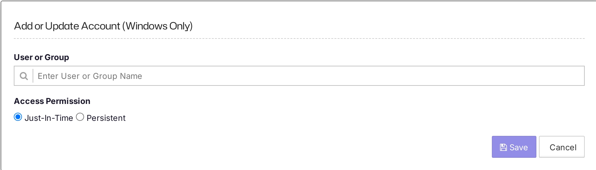The Add or Update Account bulk action