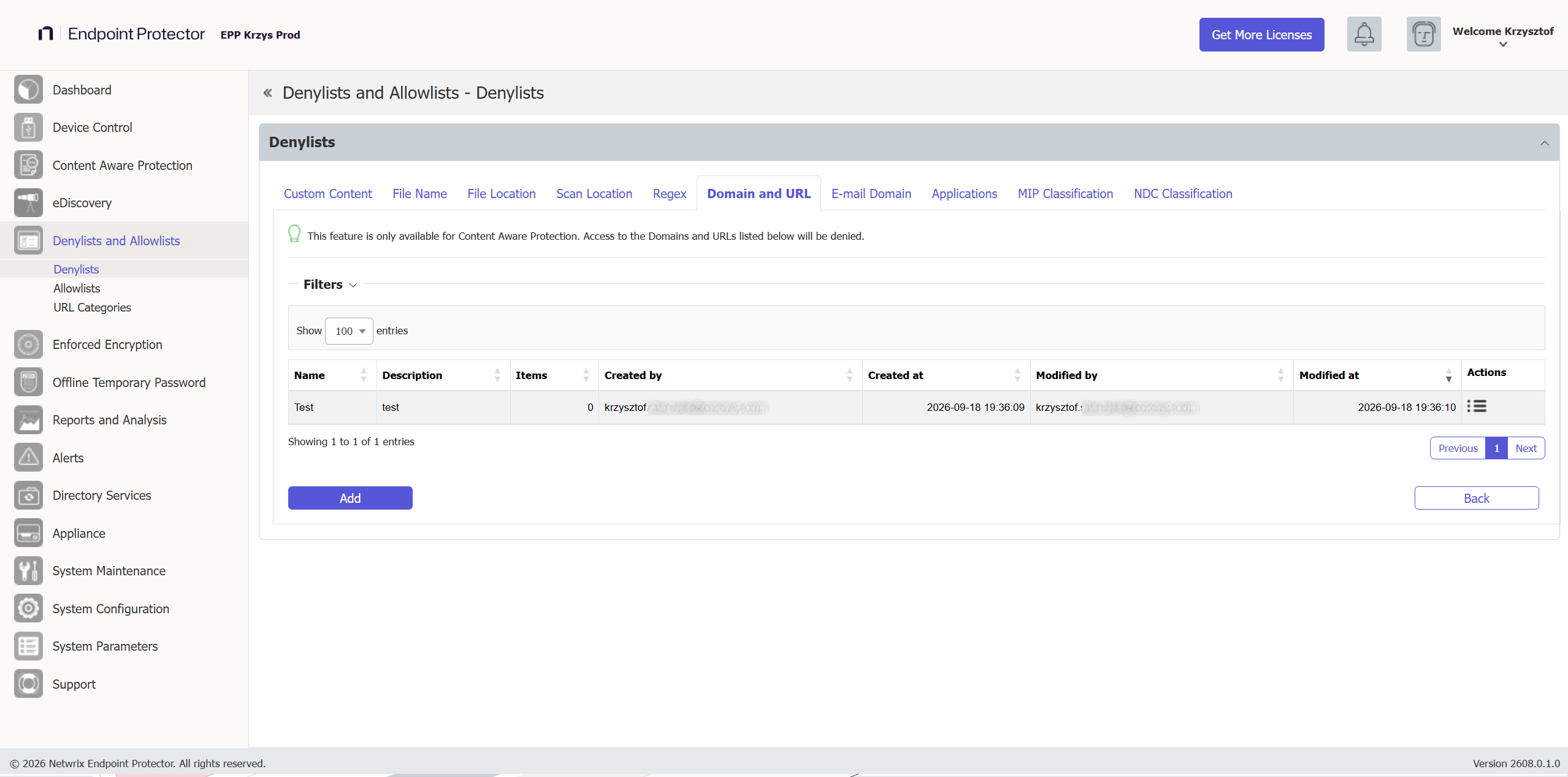 Domain and URL Denylists 