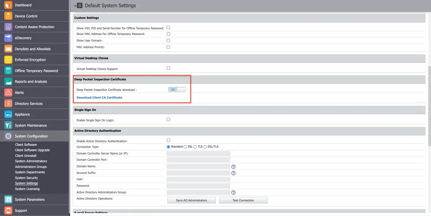Download the Client CA Certiﬁcates