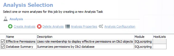 Analysis Tasks for the Db2 _EffectivePermissions Job