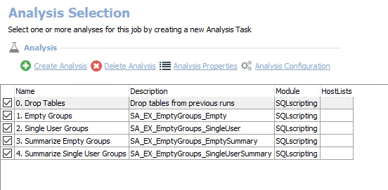 Analysis Tasks for the EX_EmptyGroups Job