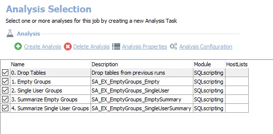 Analysis Tasks for the EX_EmptyGroups Job
