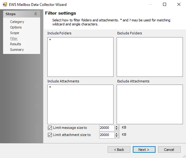 Database Selection Settings