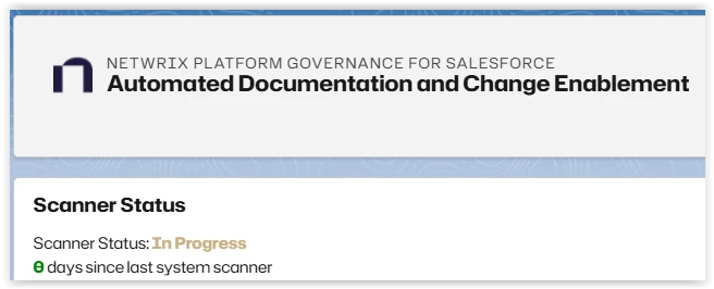 Scanner status on home page