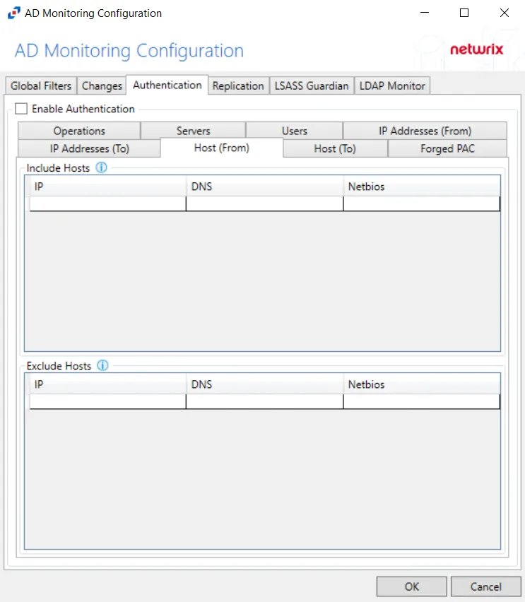 Host (From) Tab in the LDAP Monitor Tab