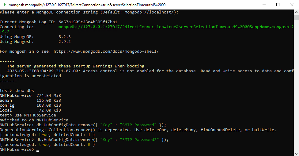 iisreset command output
