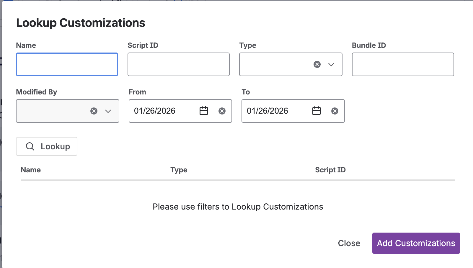 Jira Forge Lookup Customization Modal