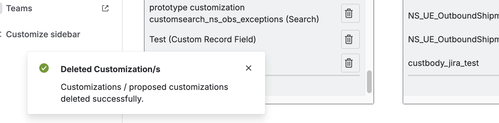 Jira Forge Remove Customizations Flag Success