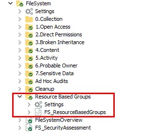 Resource Based Groups Job Group in the Jobs Tree