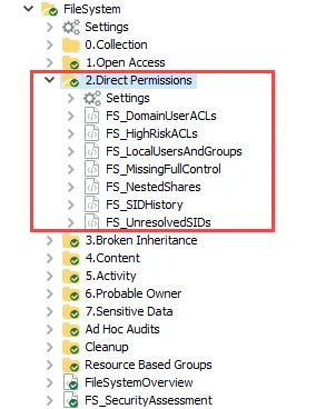 2.Direct Permissions Job Group in the Jobs Tree