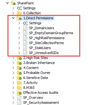 1.Direct Permissions Job Group in the Jobs Tree