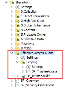 Effective Access Audits Job Group in the Jobs Tree