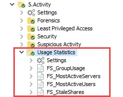 Usage Statistics Job Group in the Jobs Tree