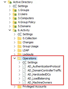 Operations Job Group in the Jobs Tree