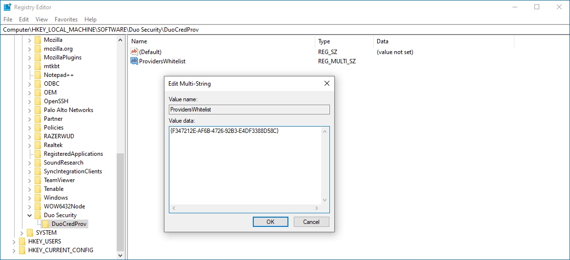 Edit ProvidersWhitelist