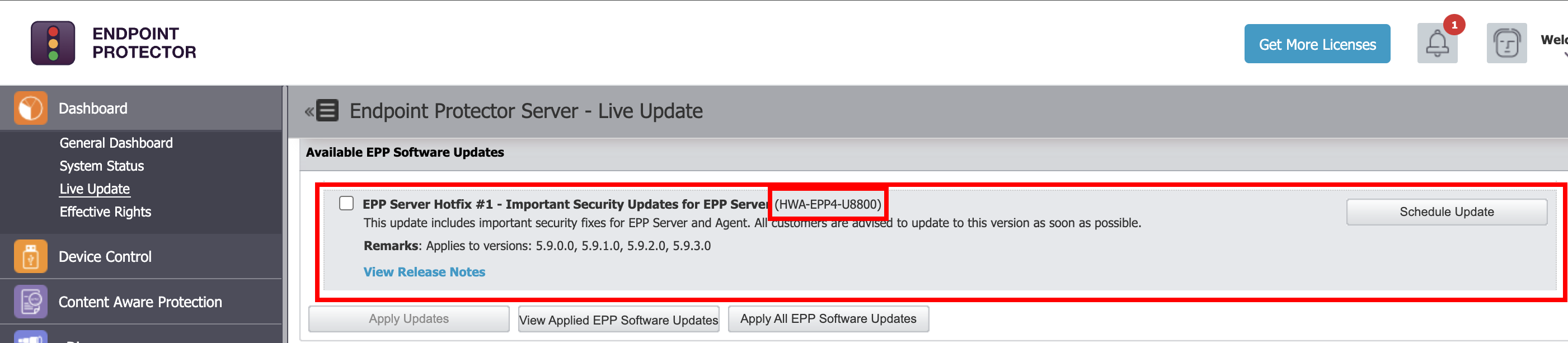 How to configure Live Update