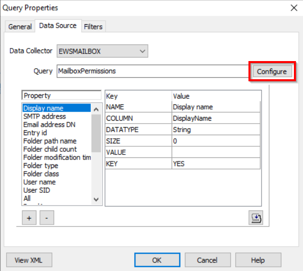 Configure button screenshot