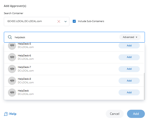 Add Approver Screenshot