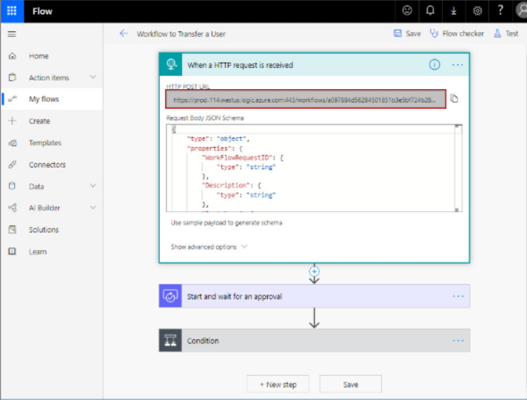 Generate request URL screenshot
