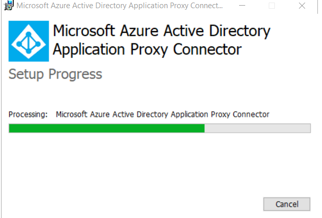 Outbound connector installation window on Directory Manager machine