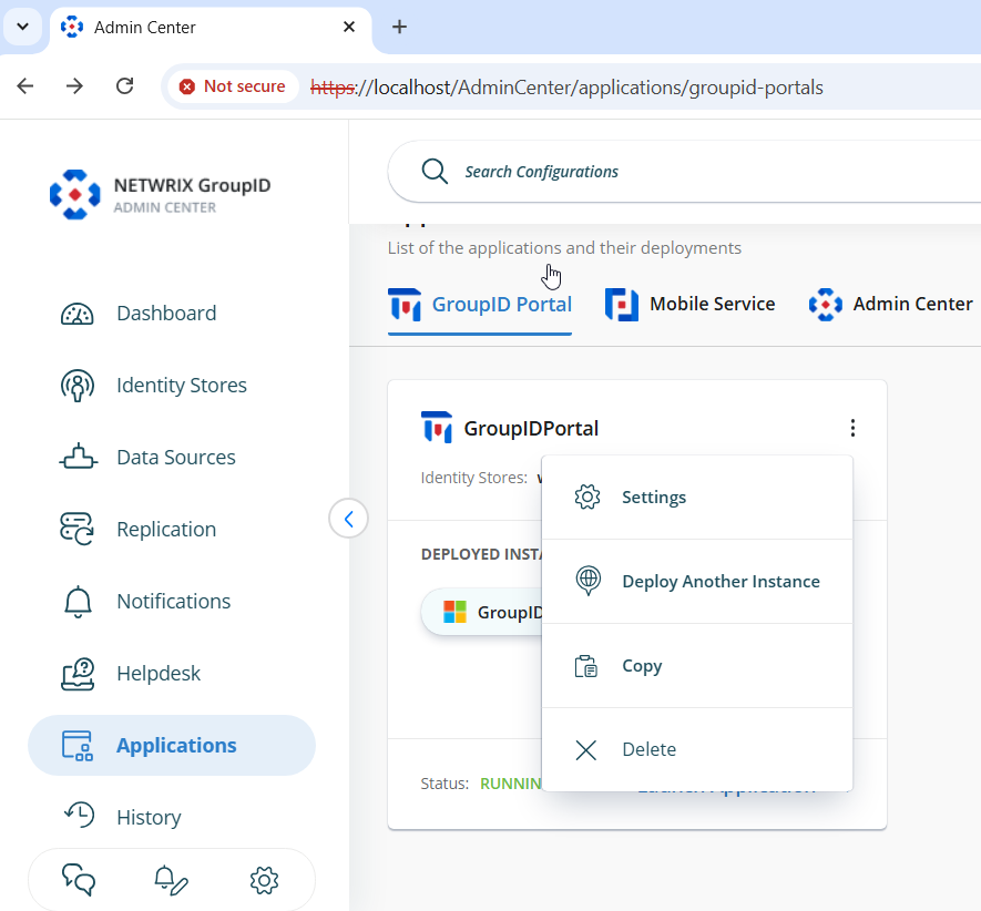 NDM Admin Center - Portal Settings