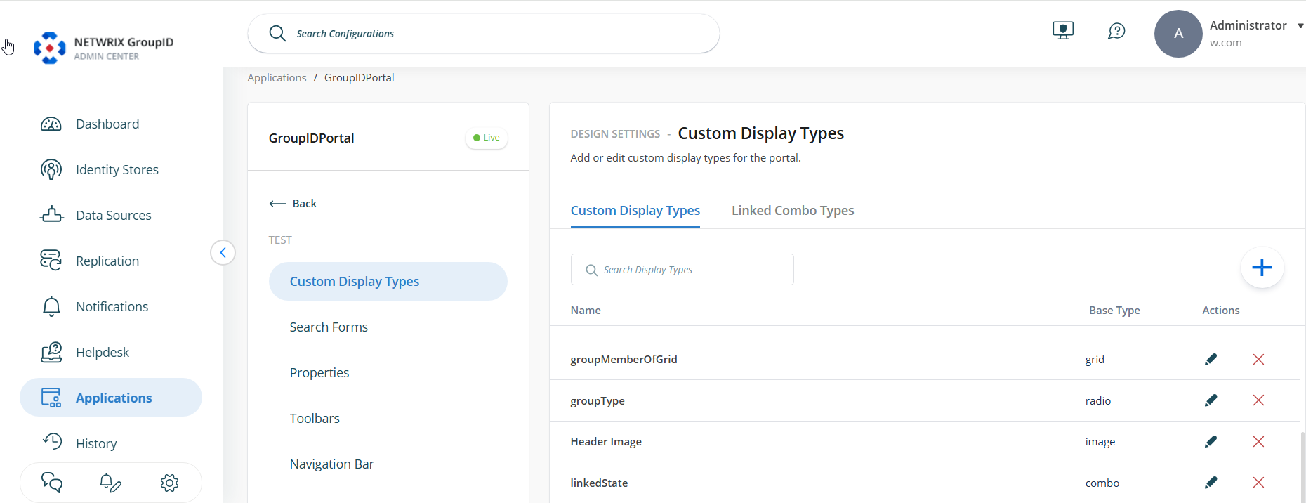 Custom Display Types - groupType