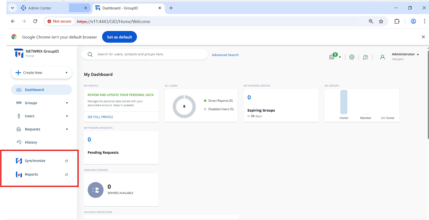 Portal view after hiding tabs