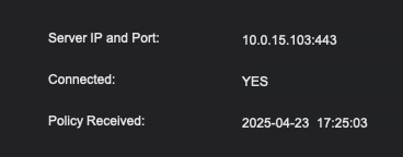Current configuration details in Netwrix Endpoint Protector Notifier